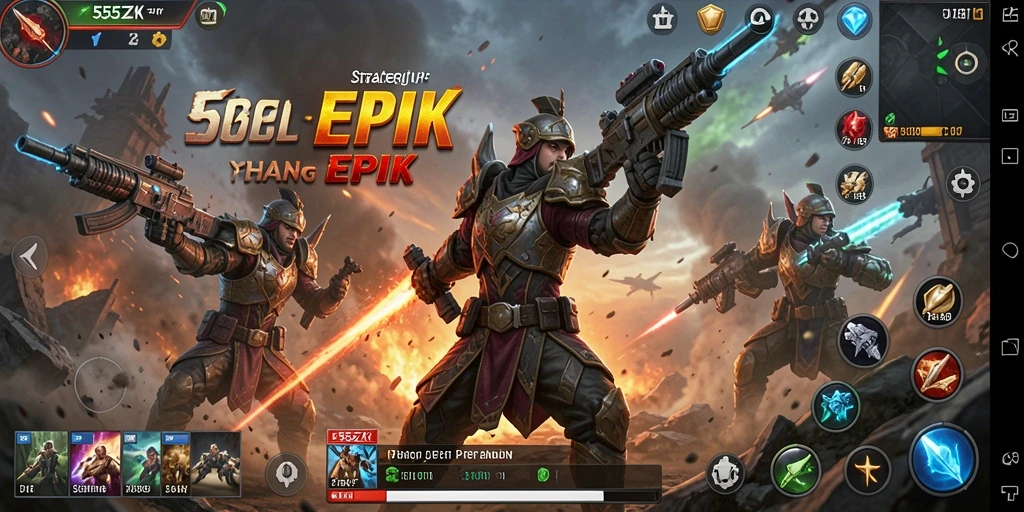 Tampilan gameplay menarik di game strategi 555ZK.