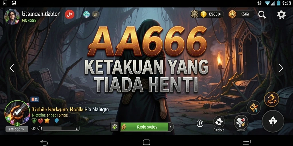 Tampilan gameplay menegangkan dari AA666 dengan suasana horor yang intens.