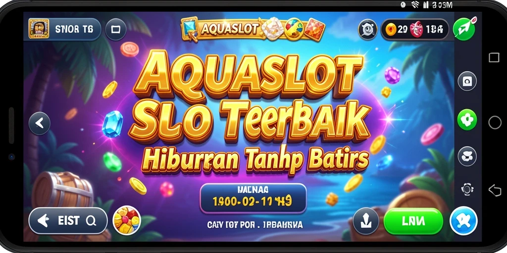 Tampilan gameplay AQUASLOT yang menarik dan penuh warna.