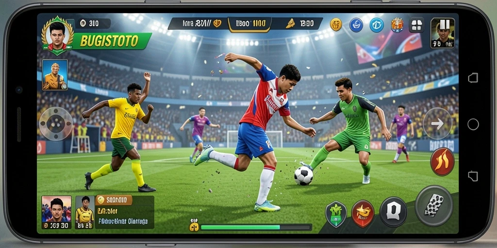 Tampilan gameplay seru di BUGISTOTO dengan aksi olahraga mendebarkan.
