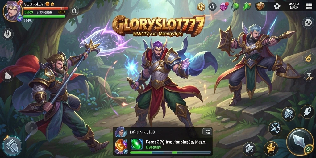 Tampilan gameplay seru dalam GLORYSLOT777 di dunia MMORPG.