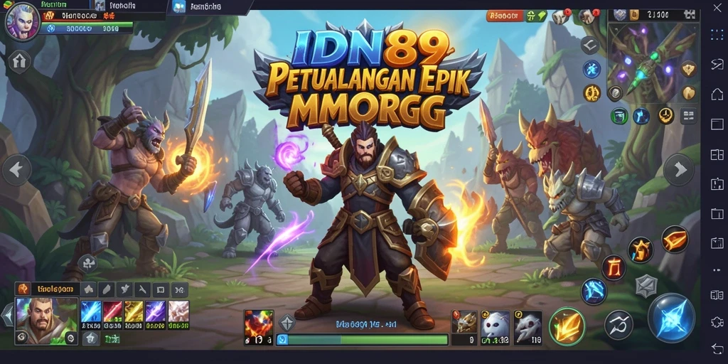 Tampilan gameplay mengesankan dalam dunia MMORPG yang luas.