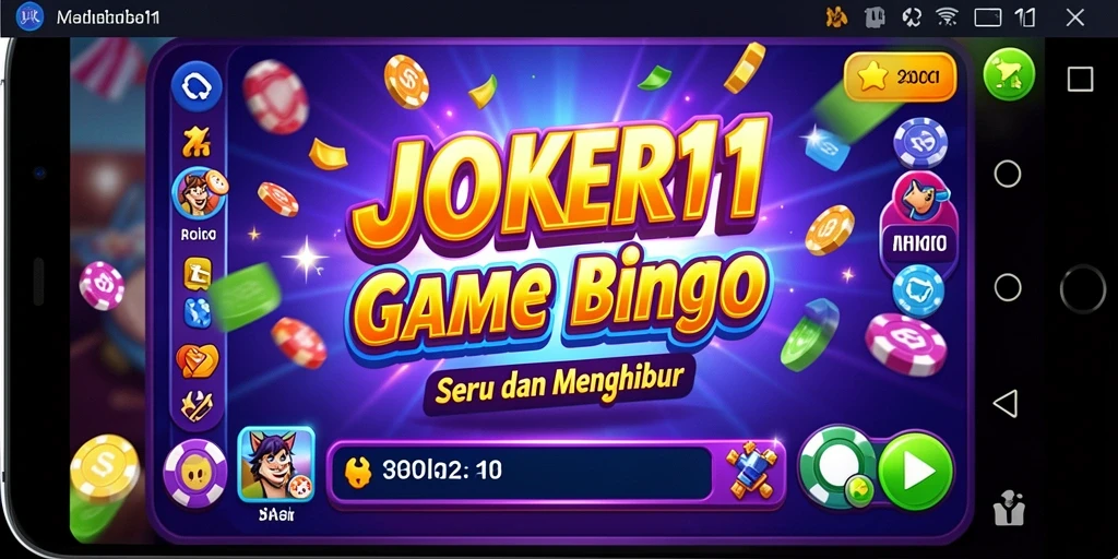 Screenshot gameplay JOKER11 yang menampilkan momen seru memainkan bingo.