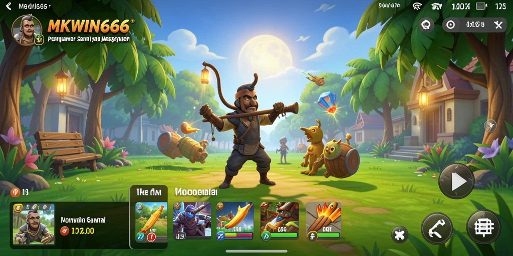 Screenshot MKWIN666 menunjukkan gameplay yang menarik dan mudah diakses.
