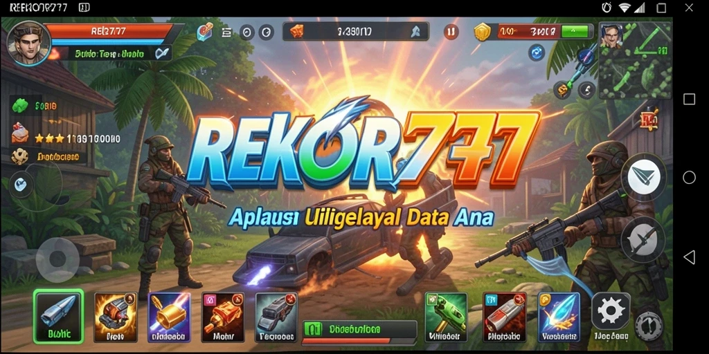 Screenshot menunjukkan tampilan antarmuka REKOR777 dengan berbagai fitur Utility.