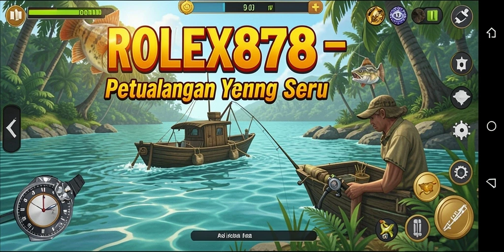 Tampilan gameplay memancing yang seru dan menantang di ROLEX878.
