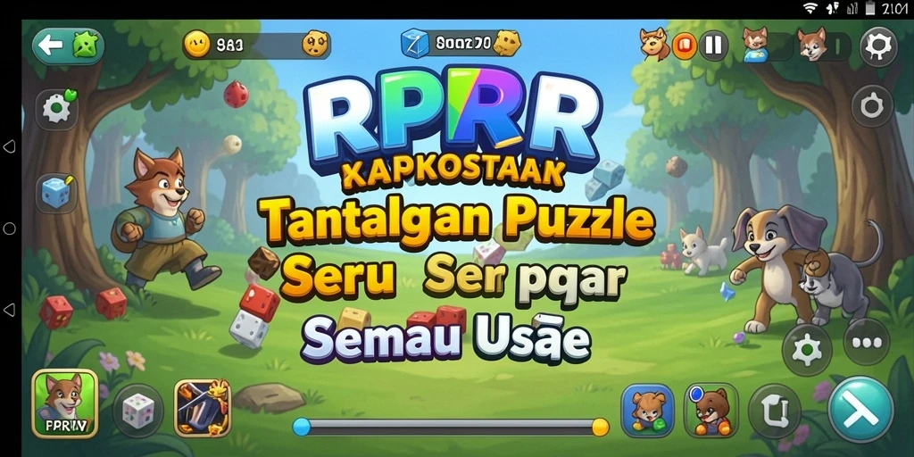 Screenshot gameplay RPRR dengan berbagai teka-teki menarik.