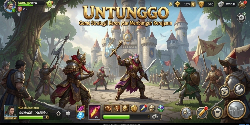 Menampilkan gameplay seru dan strategi membangun kerajaan.